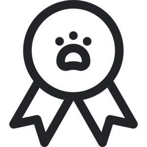 pet paw badge icon